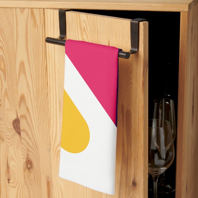 SlipperyJoe's tricolor polyamory pride flag three  Kitchen Towel (Thirds Fold)