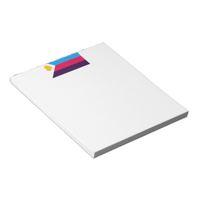 SlipperyJoe's tricolor polyamory pride flag three  Notepad (Angled)