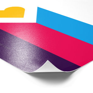 SlipperyJoe's tricolor polyamory pride flag three  Photo Print