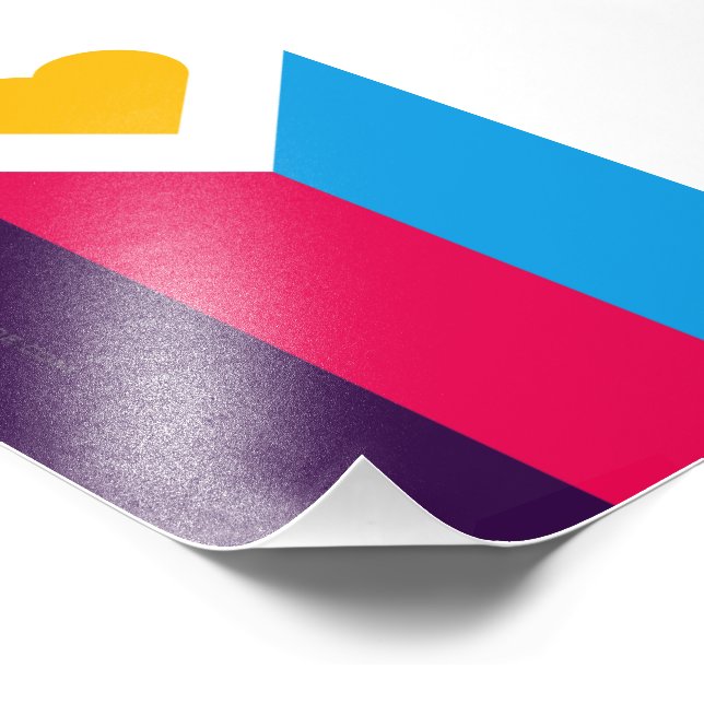 SlipperyJoe's tricolor polyamory pride flag three  Photo Print (Corner)