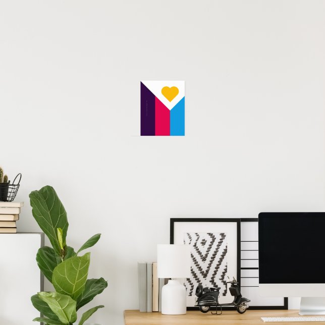 SlipperyJoe's tricolor polyamory pride flag three  Poster (Home Office)