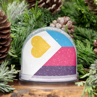 SlipperyJoe's tricolor polyamory pride flag three  Snowglobe