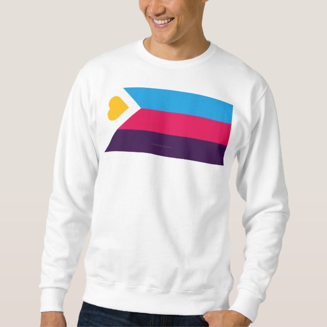 SlipperyJoe's tricolor polyamory pride flag three  Sweatshirt (Front)