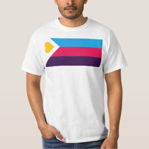 SlipperyJoe's tricolor polyamory pride flag three T-Shirt