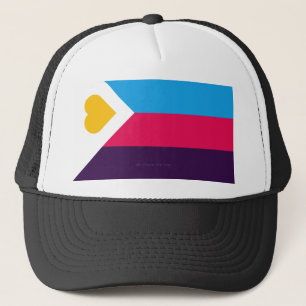 SlipperyJoe's tricolor polyamory pride flag three Trucker Hat