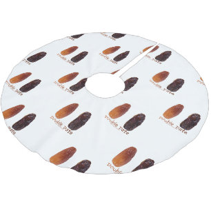 SlipperyJoe's two dates shrivelled wrinkled prunes Brushed Polyester Tree Skirt