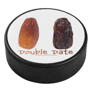 SlipperyJoe's two dates shrivelled wrinkled prunes Hockey Puck