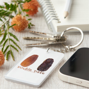 SlipperyJoe's two dates shrivelled wrinkled prunes Keychain