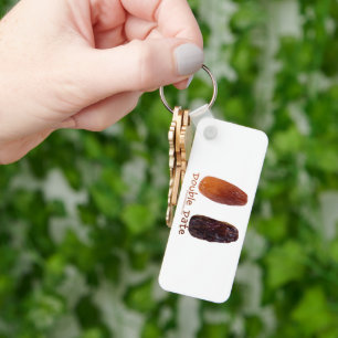 SlipperyJoe's two dates shrivelled wrinkled prunes Keychain