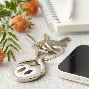 SlipperyJoe's two dates shrivelled wrinkled prunes Keychain