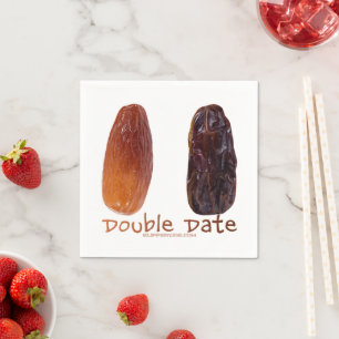 SlipperyJoe's two dates shrivelled wrinkled prunes Napkin