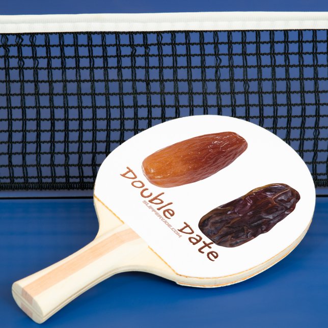SlipperyJoe's two dates shrivelled wrinkled prunes Ping Pong Paddle (Insitu)