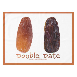 SlipperyJoe's two dates shrivelled wrinkled prunes Tablecloth