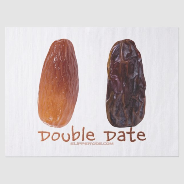 SlipperyJoe's two dates shrivelled wrinkled prunes Tissue Paper (Front)