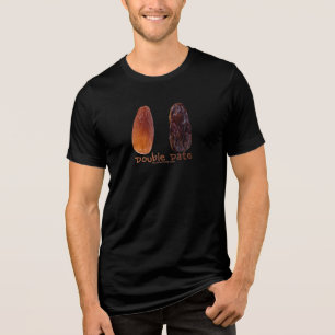 SlipperyJoe's two dates shrivelled wrinkled prunes Tri-Blend Shirt