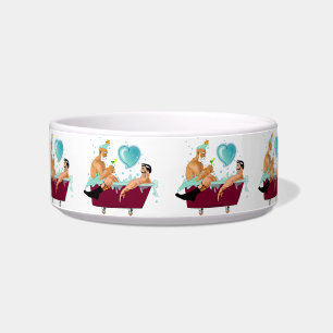 SlipperyJoe's two gay men love cartoon bathtub soa Bowl