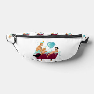 SlipperyJoe's two gay men love cartoon bathtub soa Fanny Pack