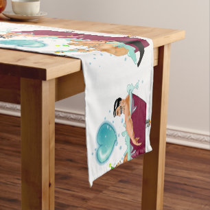 SlipperyJoe's two gay men love cartoon bathtub soa Short Table Runner