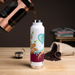 SlipperyJoe's two gay men love cartoon bathtub soa Water Bottle