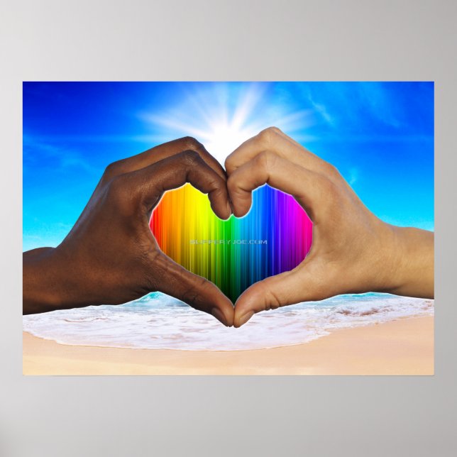 SlipperyJoe's two Hearted hands interracial male h Poster (Front)