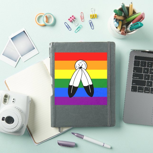SlipperyJoe's two-spirit pride flag Indigenous sym (iPad Cover)