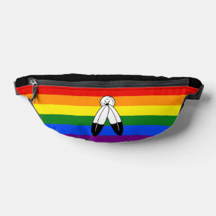 SlipperyJoe's two-spirit pride flag Indigenous sym Fanny Pack