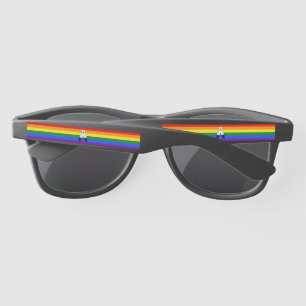 SlipperyJoe's two-spirit pride flag Indigenous sym Sunglasses