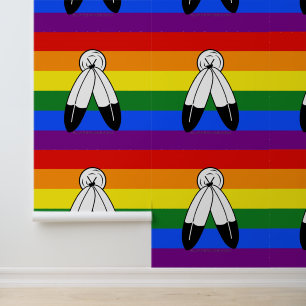 SlipperyJoe's two-spirit pride flag Indigenous sym Wallpaper