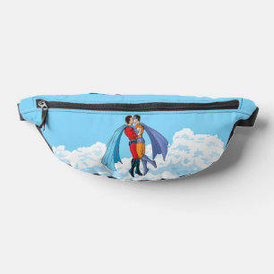 Slipperyjoe's two superheroes kissing characters f fanny pack