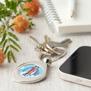 Slipperyjoe's two superheroes kissing characters f keychain