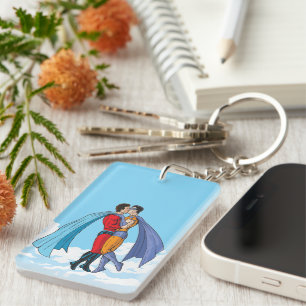 Slipperyjoe's two superheroes kissing characters f keychain