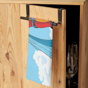 Slipperyjoe's two superheroes kissing characters f kitchen towel