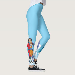 Slipperyjoe's two superheroes kissing characters f leggings