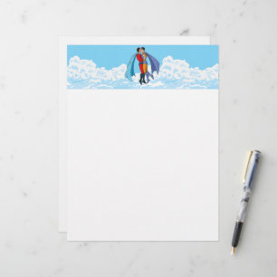 Slipperyjoe's two superheroes kissing characters f letterhead