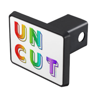 SlipperyJoe's uncut vibrant rainbow colours three- Trailer Hitch Cover