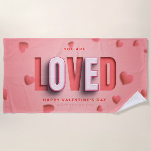 SlipperyJoe's Valentine's Day gifts romantic tone  Beach Towel