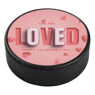 SlipperyJoe's Valentine's Day gifts romantic tone Hockey Puck