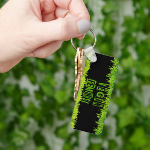 SlipperyJoe's vegan feminist attention-grabbing br Keychain