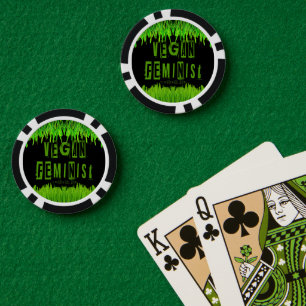 SlipperyJoe's vegan feminist attention-grabbing br Poker Chips