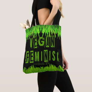 SlipperyJoe's vegan feminist attention-grabbing br Tote Bag