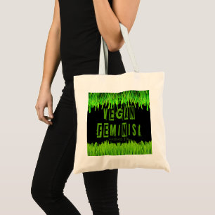 SlipperyJoe's vegan feminist attention-grabbing br Tote Bag