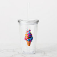 SlipperyJoe's vibrant ice cream cone food classic