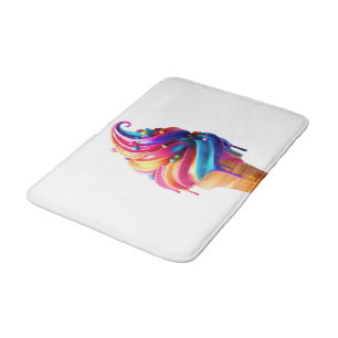SlipperyJoe's vibrant ice cream cone food classic Bath Mat