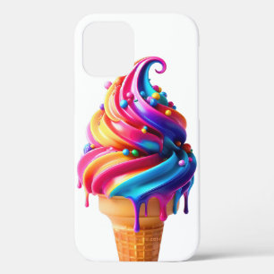 SlipperyJoe's vibrant ice cream cone food classic  iPhone 12 Pro Case