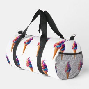 SlipperyJoe's vibrant ice cream cone food classic  Duffle Bag