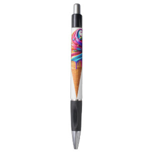SlipperyJoe's vibrant ice cream cone food classic  Pen