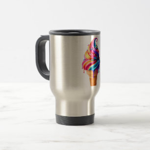SlipperyJoe's vibrant ice cream cone food classic Travel Mug