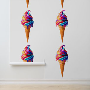 SlipperyJoe's vibrant ice cream cone food classic Wallpaper
