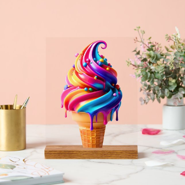 SlipperyJoe's vibrante crème glacée cone classique (Mariage)