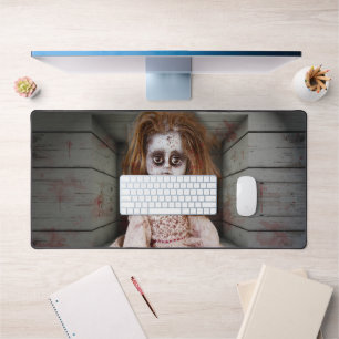 SlipperyJoe's vintage haunted porcelain doll creep Desk Mat